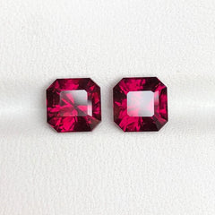 raspberry garnet earring - gandhara gems