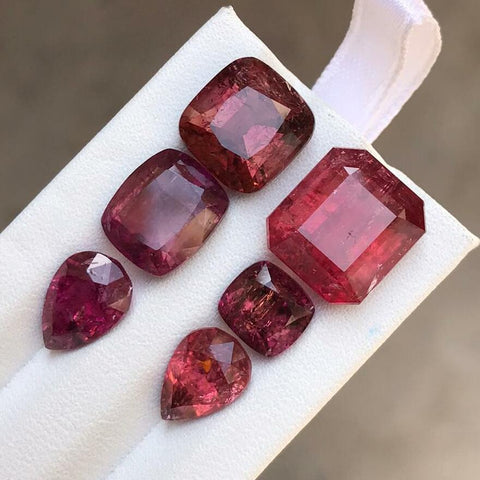 Natural Rubelite Red Tourmaline gemstones ring size