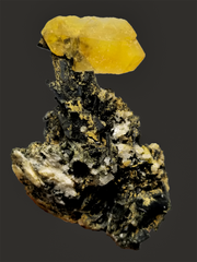 Sphene on Agirine with Albite - Gandhara Gems