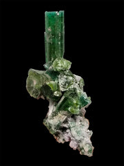 Vivid green aesthetic Tourmaline crystal cluster with perfect flat termination - Gandhara Gems