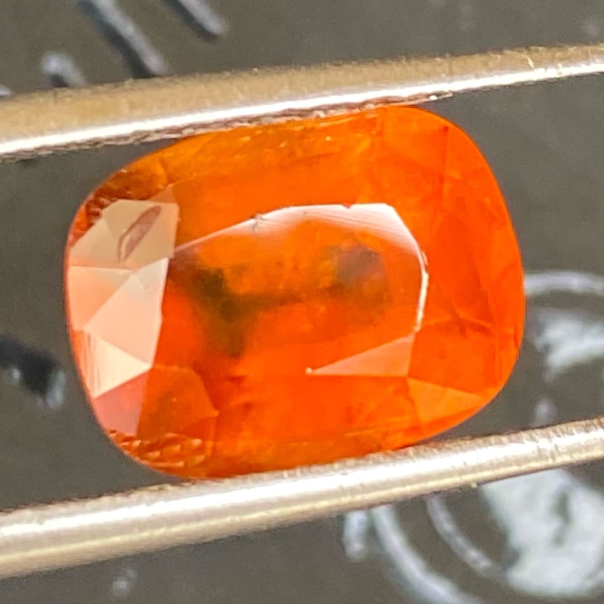 Faceted Bright Orange Hessonite Garnet
