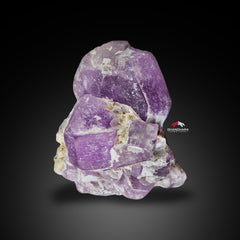 Aesthetic Purple Color Aggregate Of Tabular Apatite With White Albite