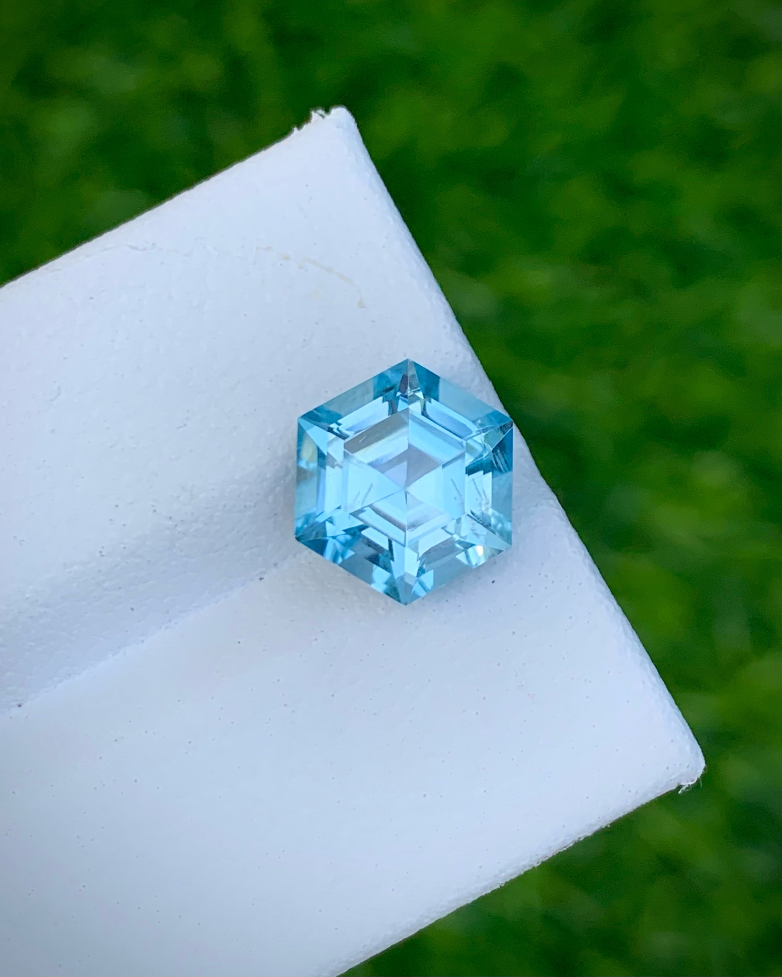 Stunning Hexagon Cut Swiss Blue Topaz