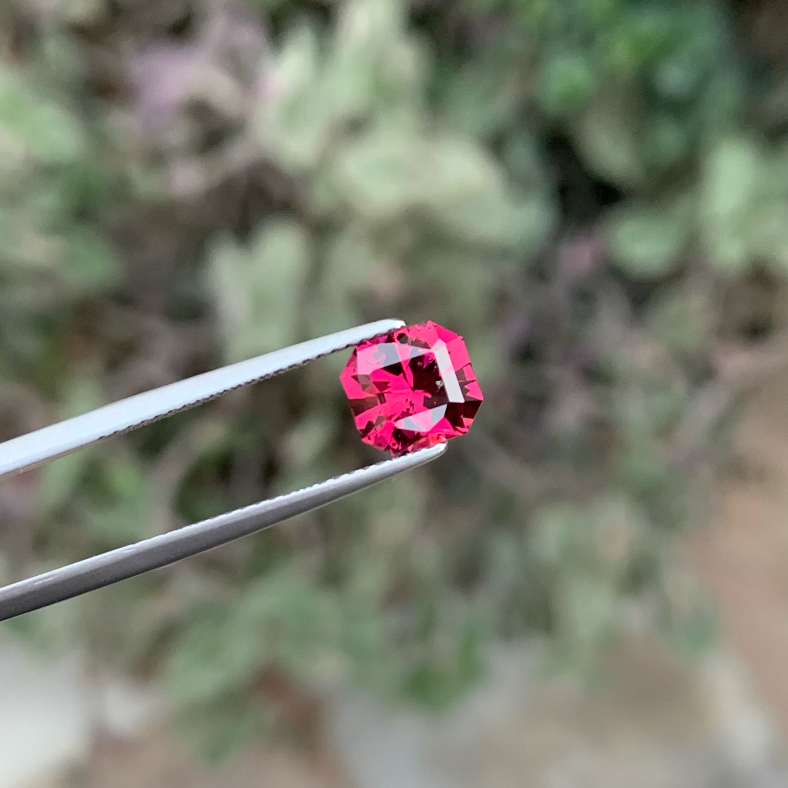 Bright Pinkish Red Garnet stone