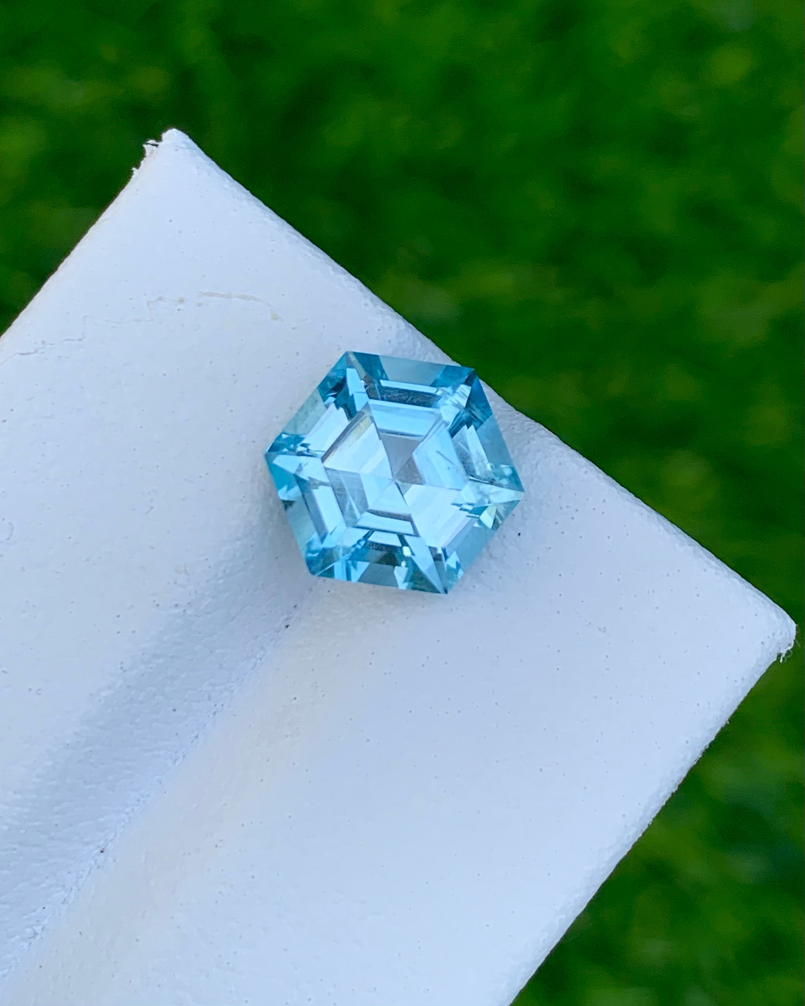 Stunning Hexagon Cut Swiss Blue Topaz